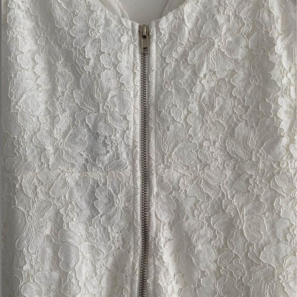 Lulu’s Declaring My Love White Lace Skater Dress Medium New with tags - Picture 4 of 10